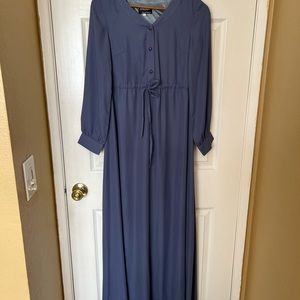 Periwinkle Long Sleeve Maxi Dress